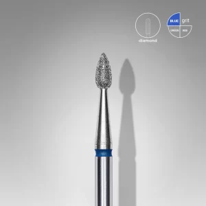 Fresa Manicura Punta Diamante, «Gota» 2.3mm Staleks #25