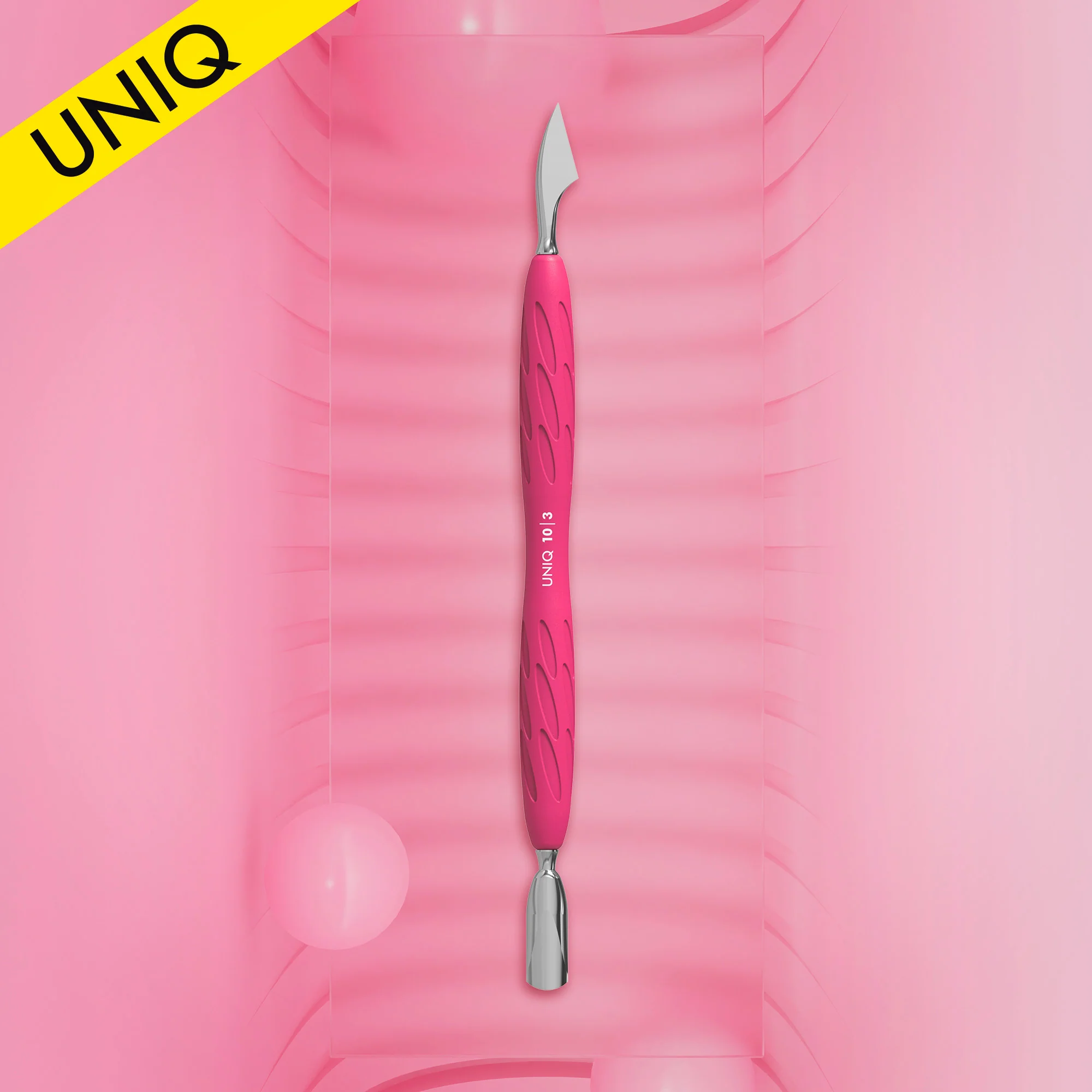 Empujador Para Manicura Con Mango De Silicona “Gummy” UNIQ 10 TYPE 3 Staleks PQ-10/3