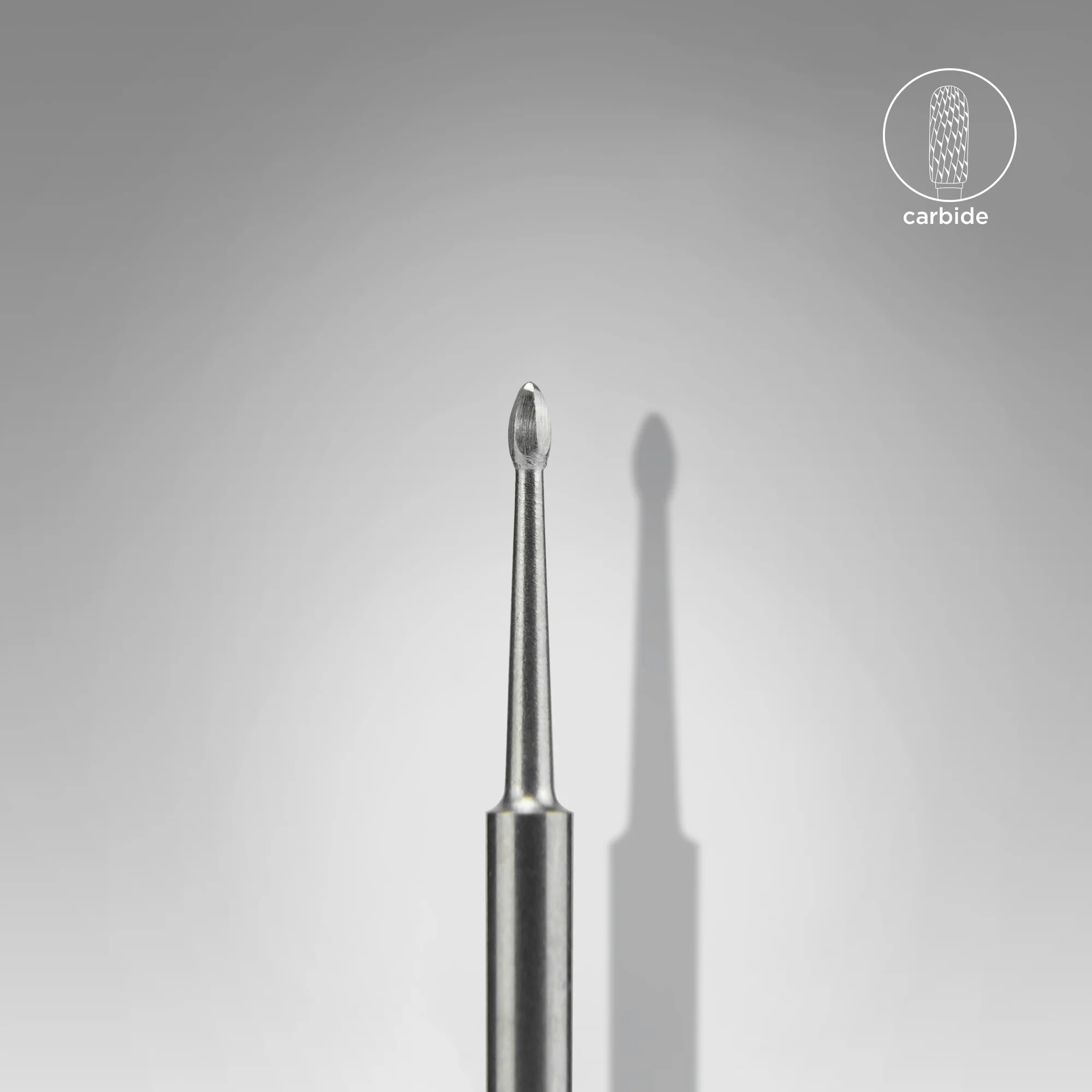 Fresa manicura de carburo para limpiar uñas mini EXPERT diámetro del cabezal 1,2 mm / parte de trabajo 2,5 mm Staleks #42 SKU: FT12/012/2.5