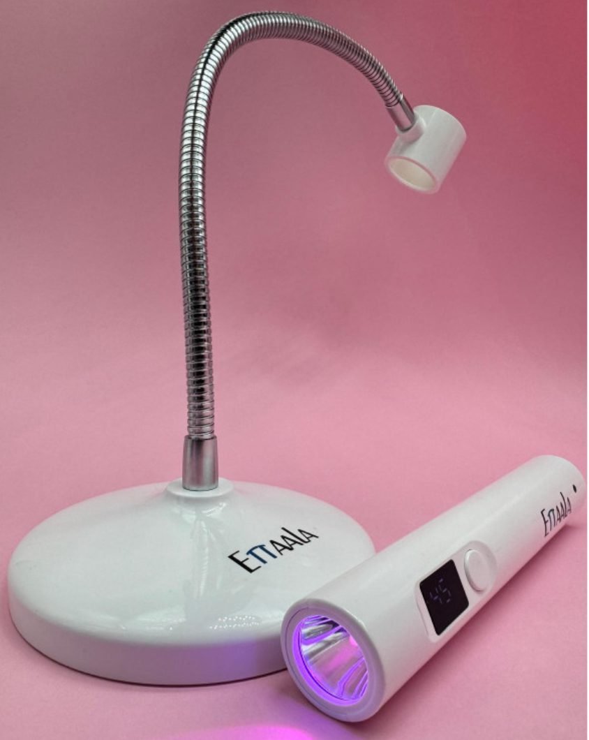 MINI LÁMPARA LED UV LUZ ROSA RECARGABLE COLOR BLANCO, ETTAALA PORTÁTIL LÁMPARA - Imagen 2