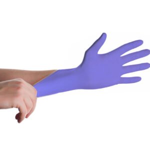 Pack de 100 Guantes de Nitrilo color rosa.  Sin Polvo.  Libre de Látex.  Ambidiestros.  A.Q.L. 1,5%