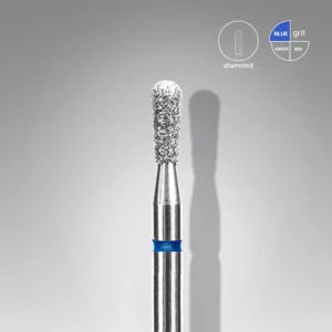 Fresa manicura de diamante cerilla azul EXPERT, diámetro de 2,3 mm / parte de trabajo de 5 mm Staleks #43 SKU: FA120B023/5