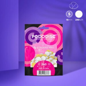 Recambios desechables blancos con una capa de espuma suave para el disco de pedicura PODODISC STALEKS PRO S (50 unidades) Grano 240 Staleks Pro SKU: PDFS-15-240W