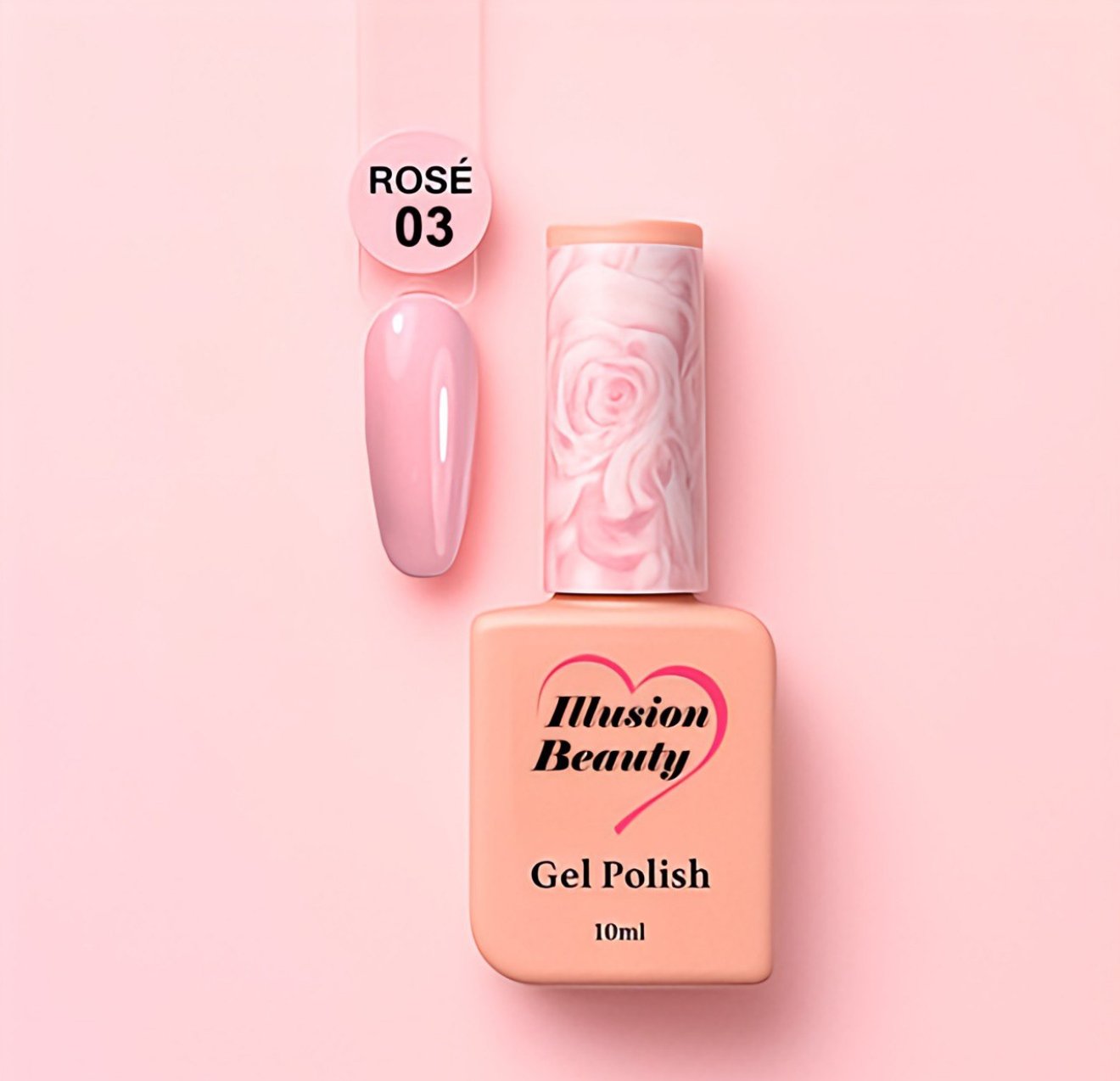 Esmalte semipermanente Rosé 03 illusion beauty – 10ml