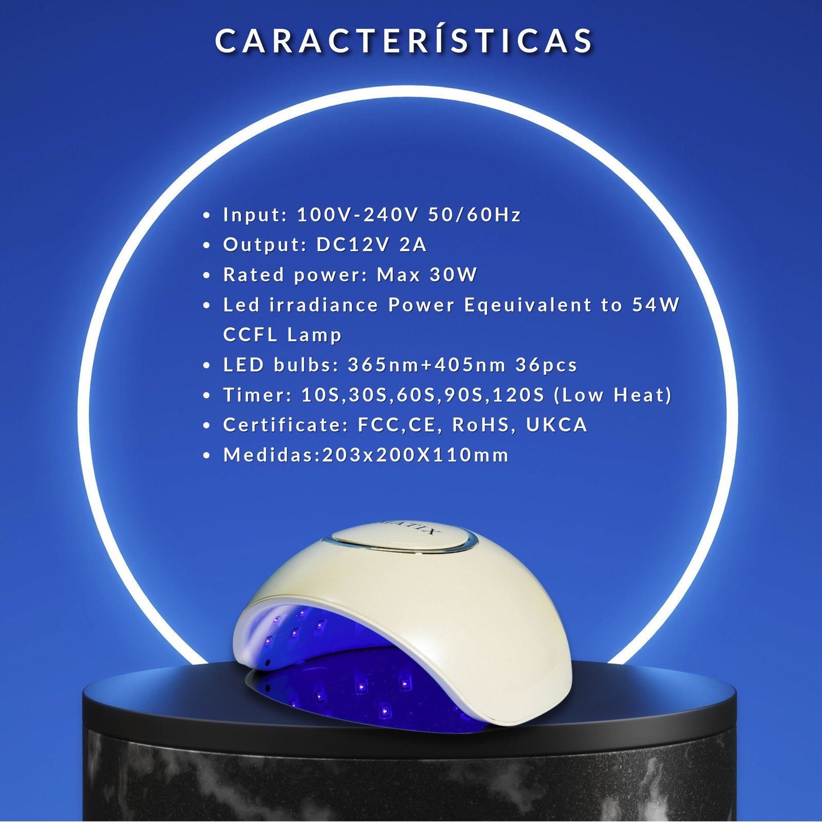 Lámpara para manicura Amatix I-Plus - Imagen 2