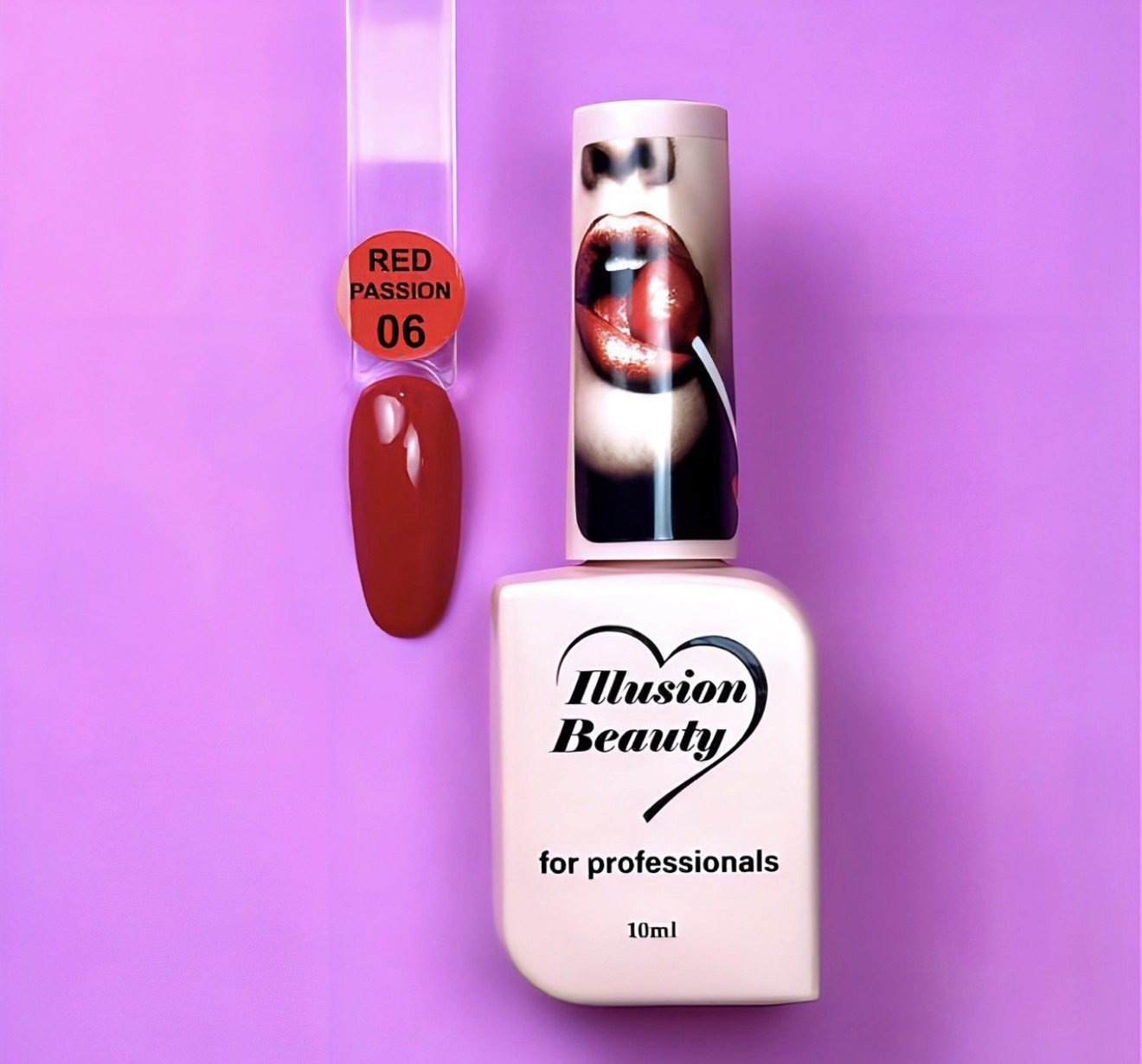 Esmalte semipermanente Red Passion 06 illusion beauty – 10ml