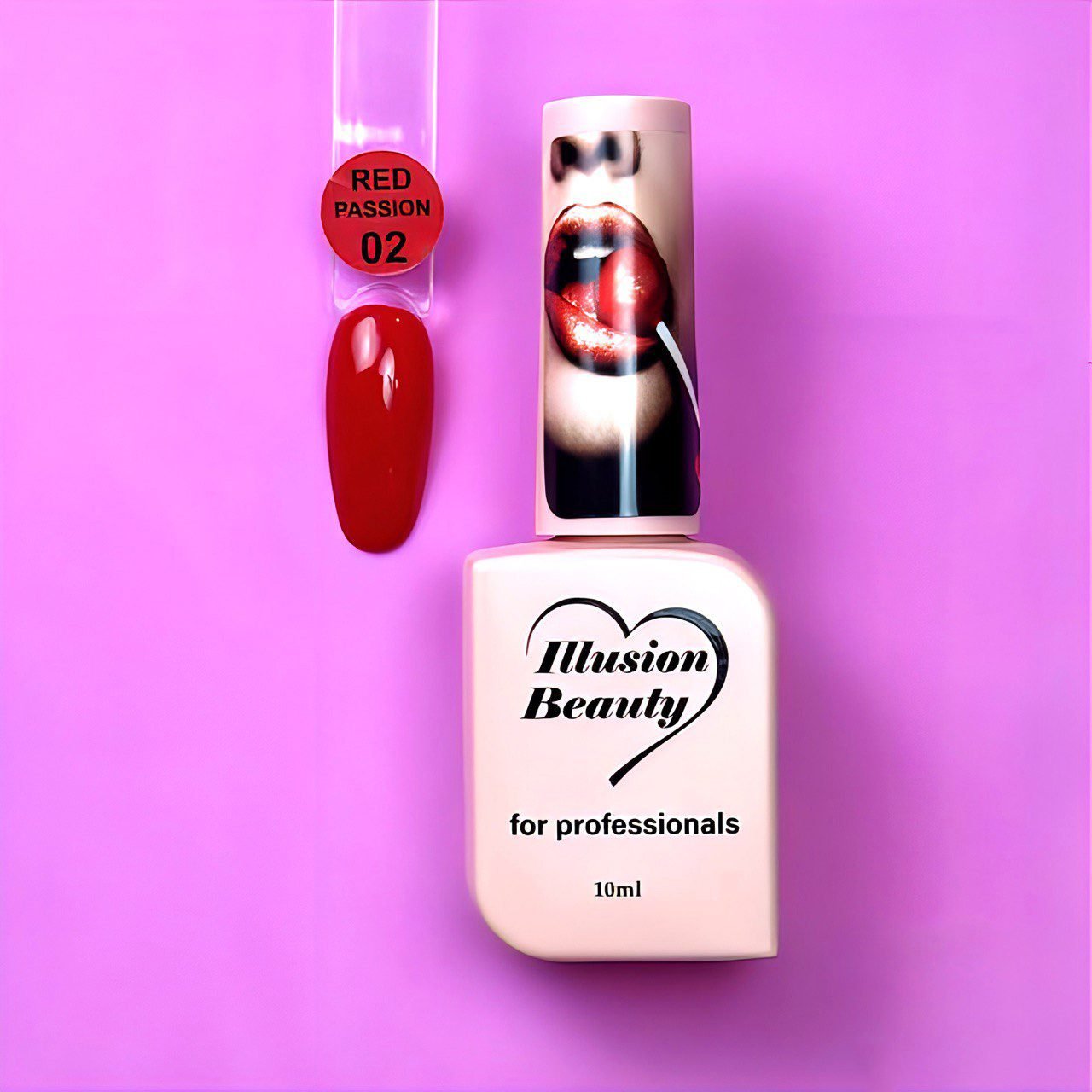 Esmalte semipermanente Red Passion 02 illusion beauty – 10ml