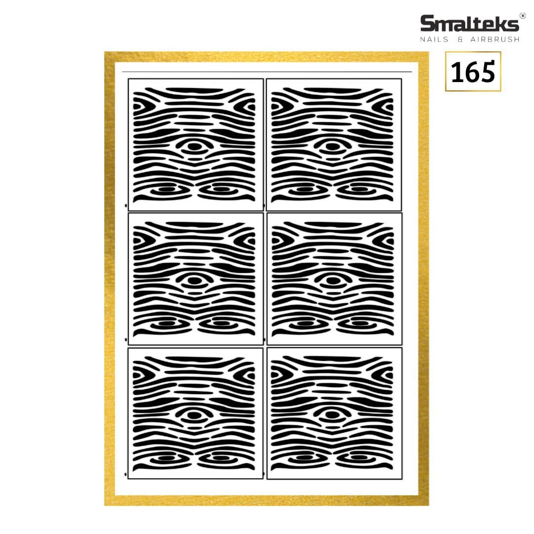 Plantilla para aerografía y diseño de uñas Smalteks 165