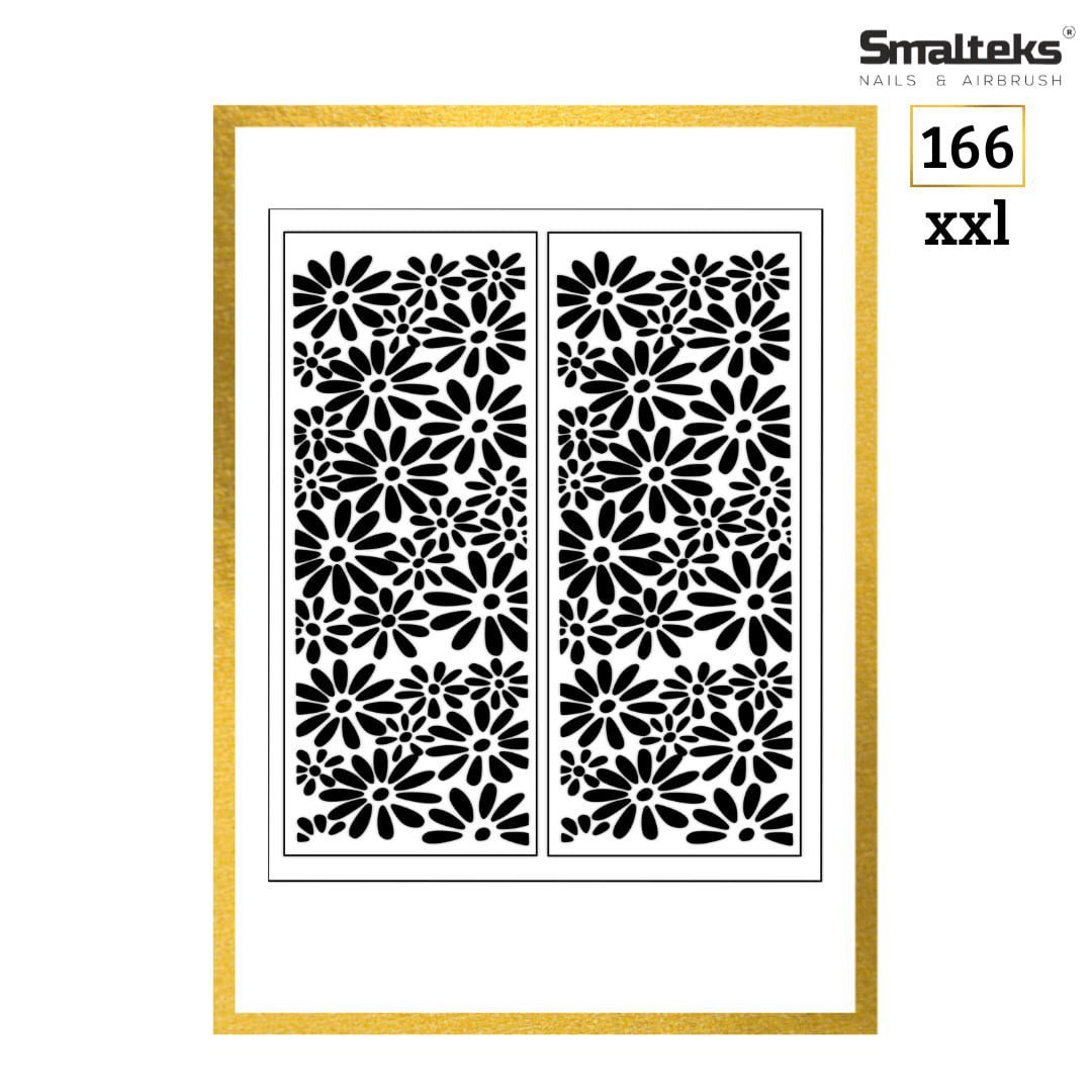 Plantilla para aerografía y diseño de uñas Smalteks 166 xxl