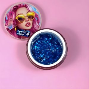 AcryGel Glitter 4 Illusion Beauty 30g – Azul brillante con glitter intenso