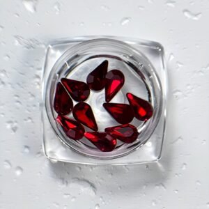 Pedrería 03 Gota Rojo Rubí para Uñas – Cristales Profesionales de Alto Brillo