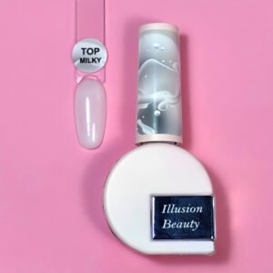 Finalizador Top Coat MILKY illusion beauty Nails Pro - 10ml lechoso sin capa pegajosa