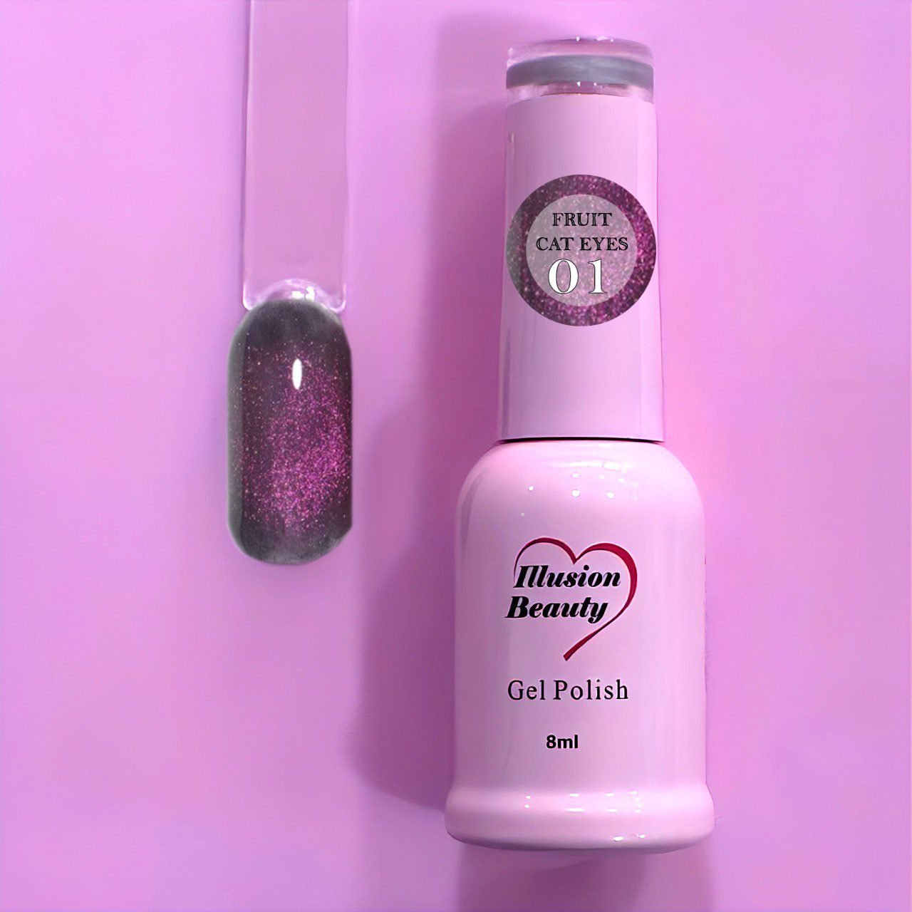 Esmalte Semipermanente Fruit Cat Eyes 01 Mora Silvestre – Illusion Beauty | 8 ml