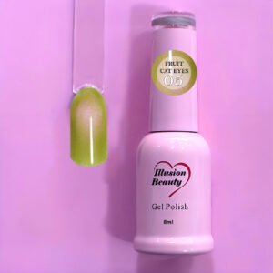 Esmalte Semipermanente Fruit Cat Eyes 05 Manzana Verde – Illusion Beauty | 8 ml