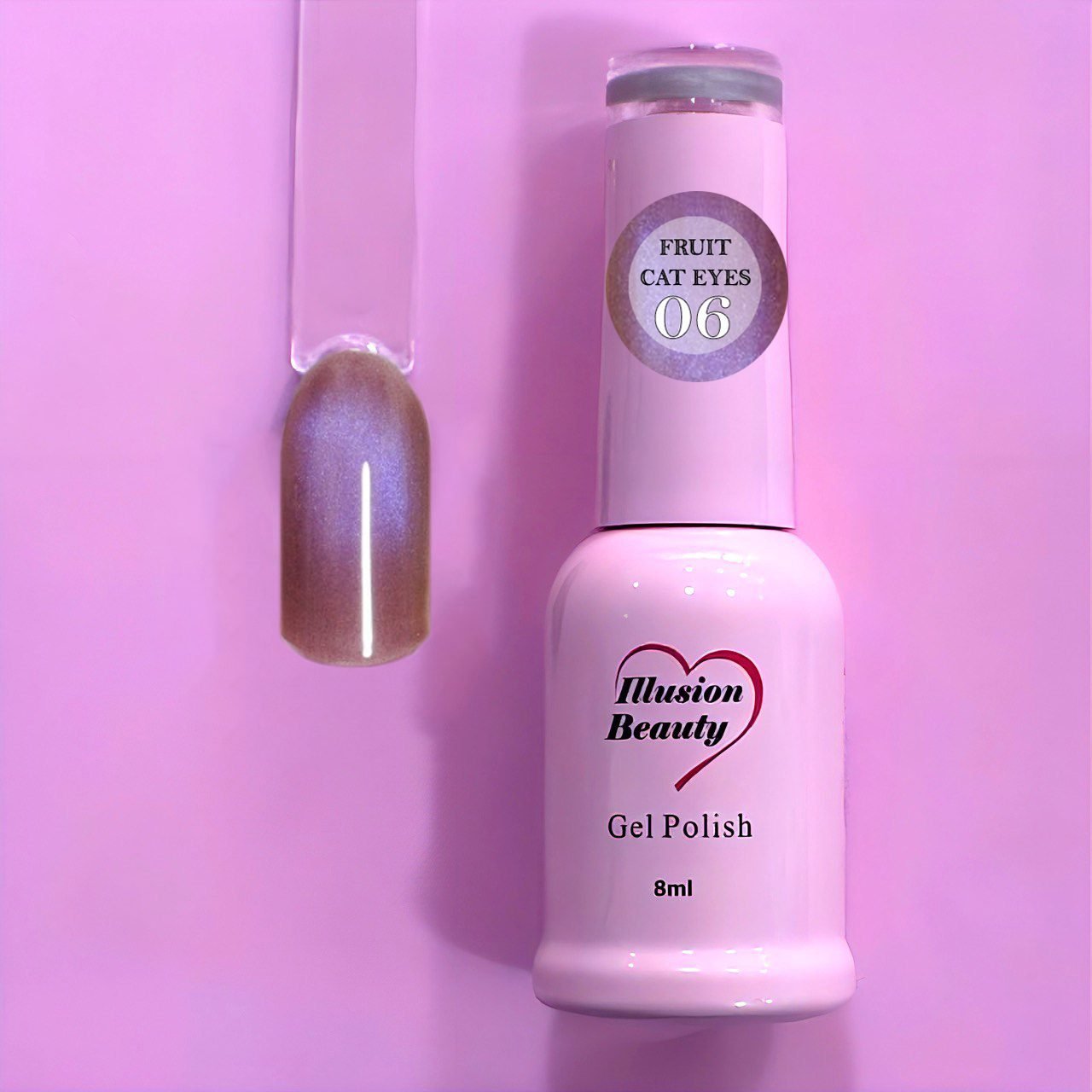 Esmalte Semipermanente Fruit Cat Eyes 06 Ciruela Madura – Illusion Beauty | 8 ml