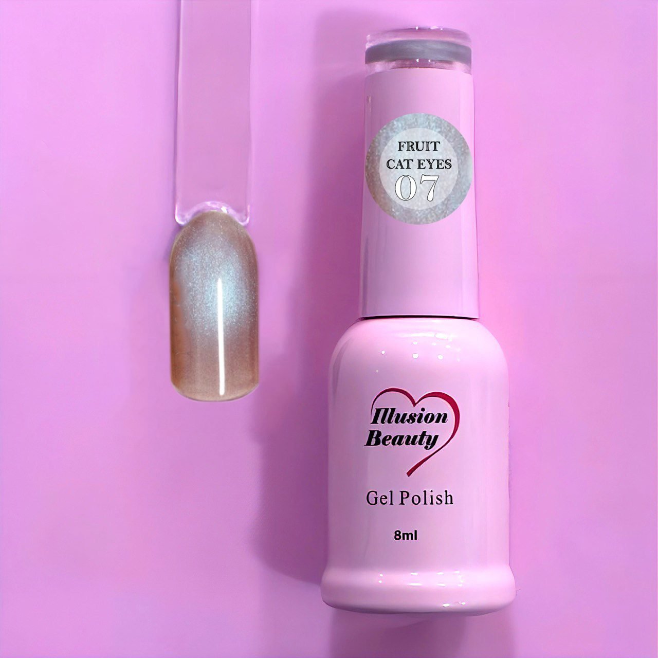 Esmalte Semipermanente Fruit Cat Eyes 07 Pera Dorada – Illusion Beauty | 8 ml