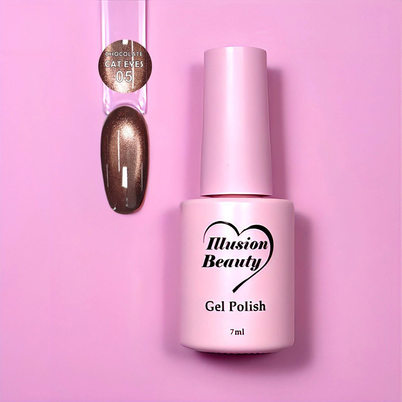 Esmalte Semipermanente Chocolate Cat Eyes 05 – Illusion Beauty (7 ml) - Imagen 2