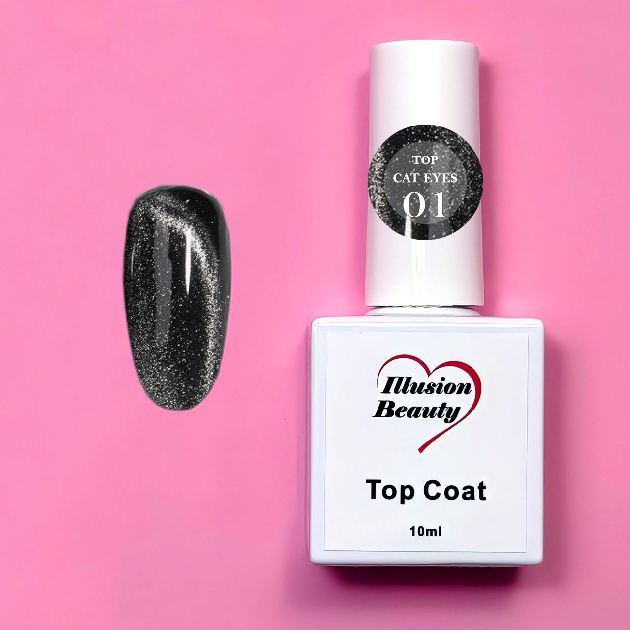 Top CAT EYES 01 – Illusion Beauty – 10ml Finalizador sin capa pegajosa