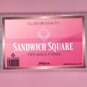 Tips Dual Nails SANDWICH Forms SQUARE Illusion Beauty – 280 unidades