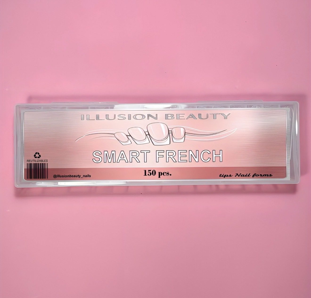 Tips Dual Nails Forms SMART FRENCH Illusion Beauty – 150 unidades