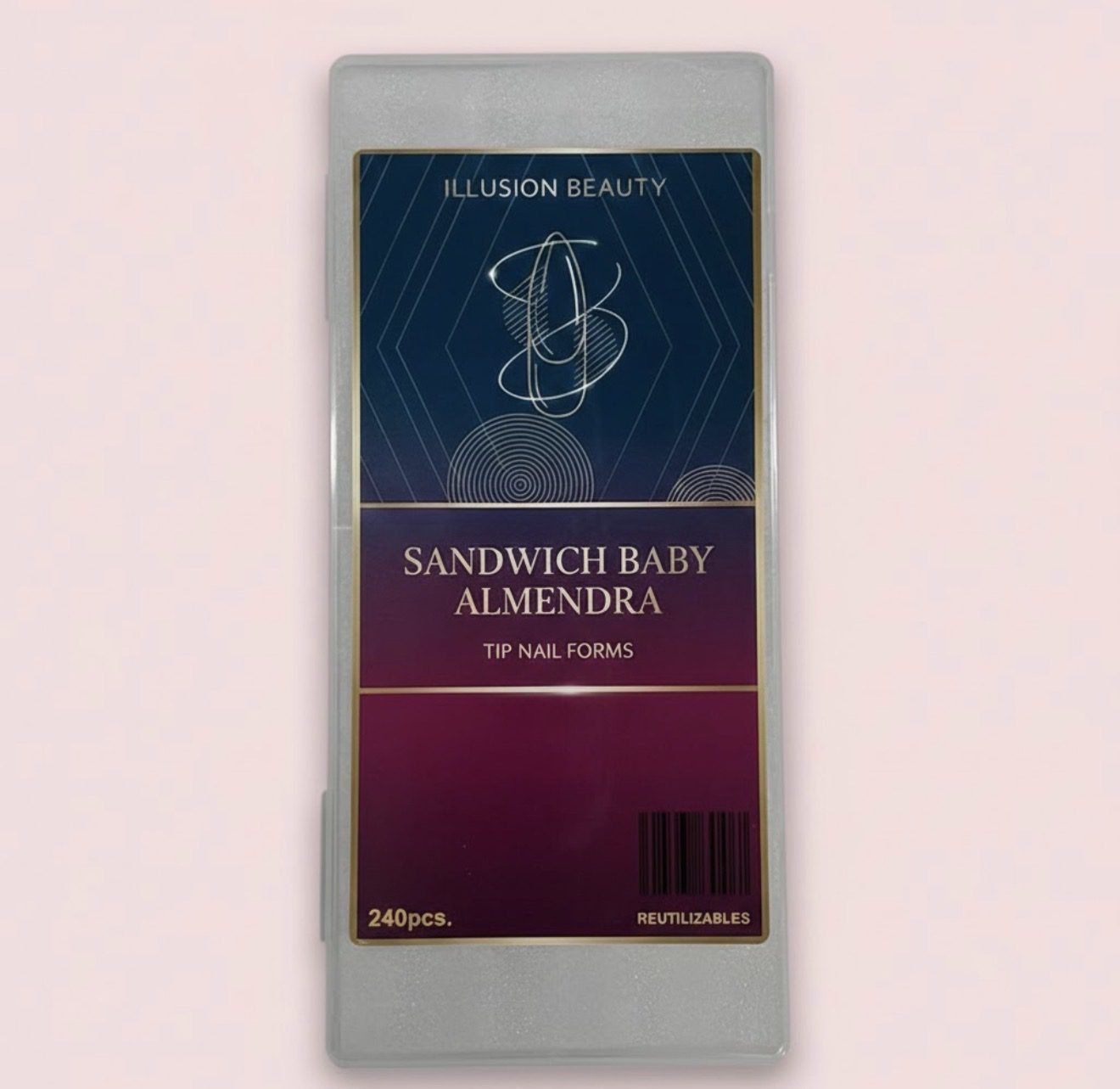 Tips Dual Nails SANDWICH Forms BABY ALMENDRA Illusion Beauty – 240 unidades - Imagen 2