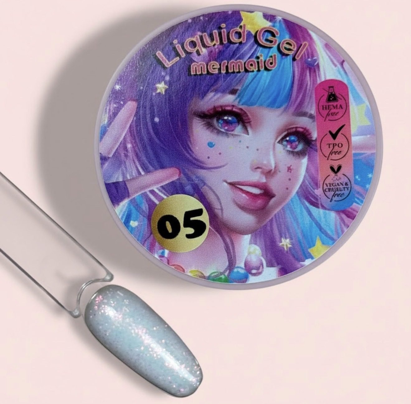 Gel en bote Liquid Gel MERMAID 05 illusion beauty Nails Pro – 30gr
