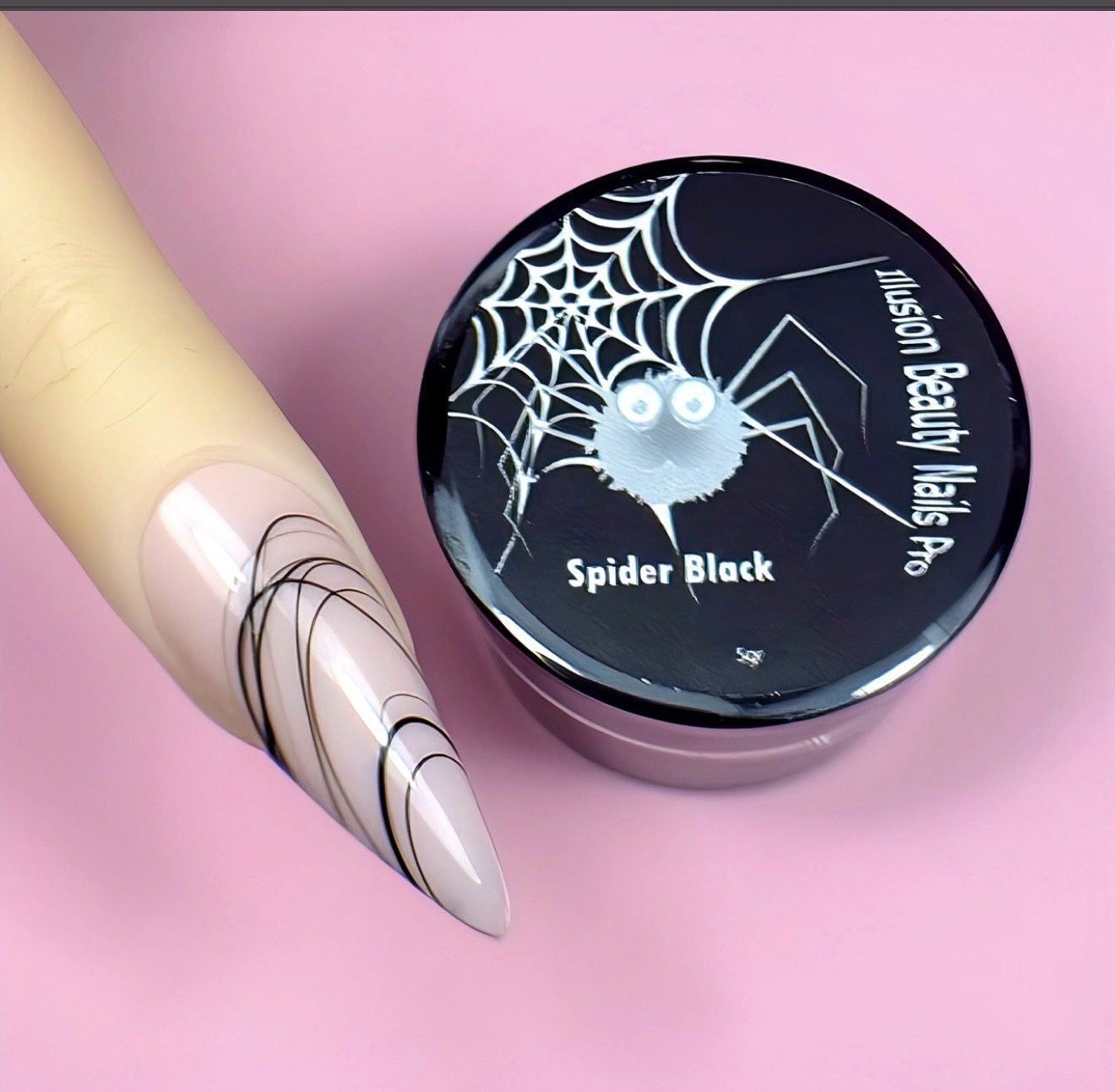 Gel para diseño Spider Black illusion beauty Nails – 5gr