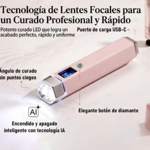 Mini Lámpara LED UV Portátil Profesional – Sensor de IA y Soporte Articulado Magnético