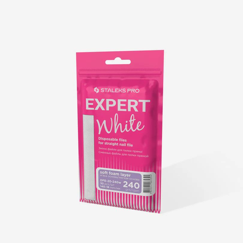 Recambios Desechables Blancas Para Uñas Rectas (Base Suave) EXPERT 20 (30 Uds.) Staleks DFE-20-240W - Imagen 4