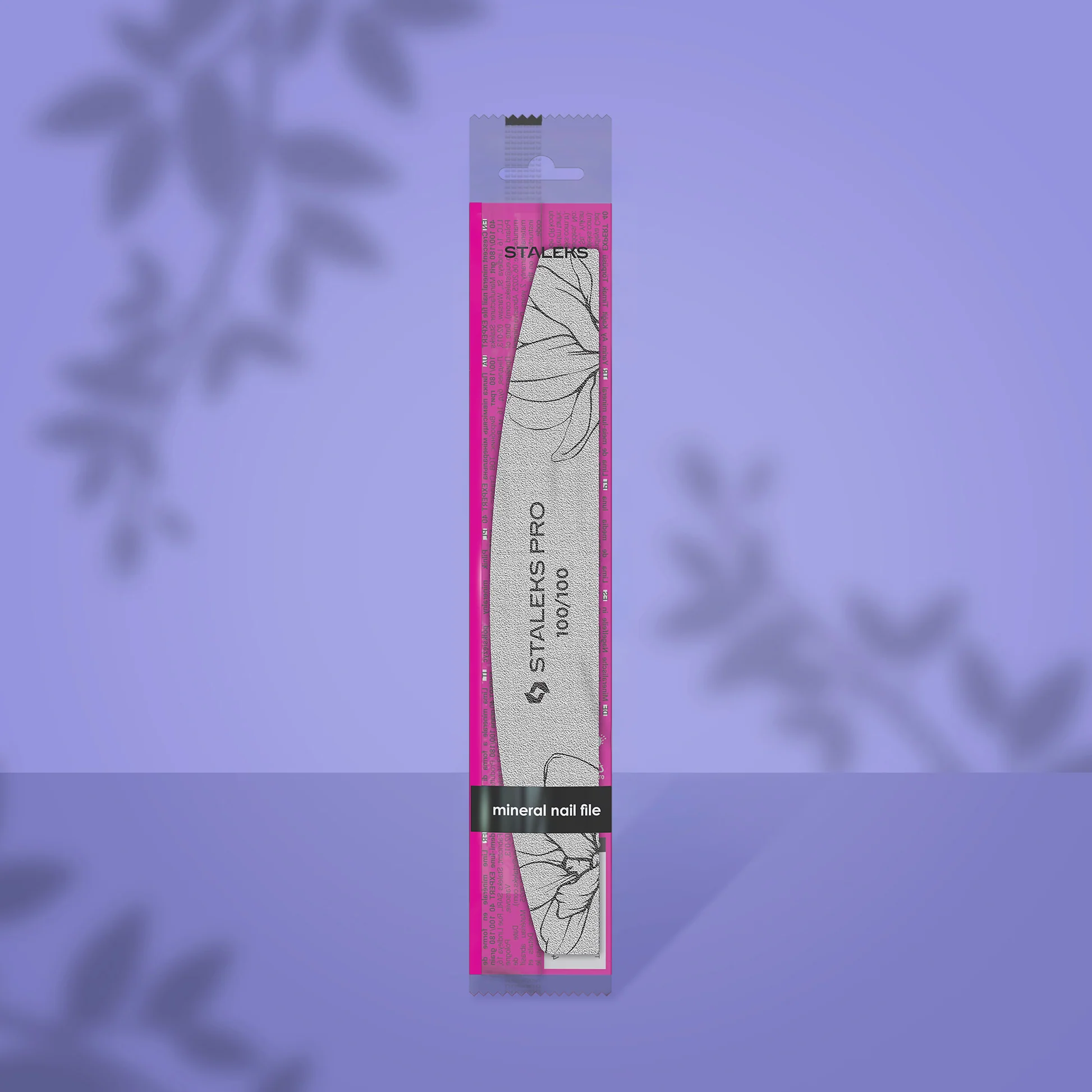 Lima de uñas mineral media luna EXPERT 40 Grano 100/100 (1 unidad) Staleks NFE-40-100/100