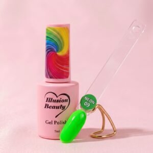 Esmalte semipermanente Neón 09 illusion beauty – Verde Neón (7ml)