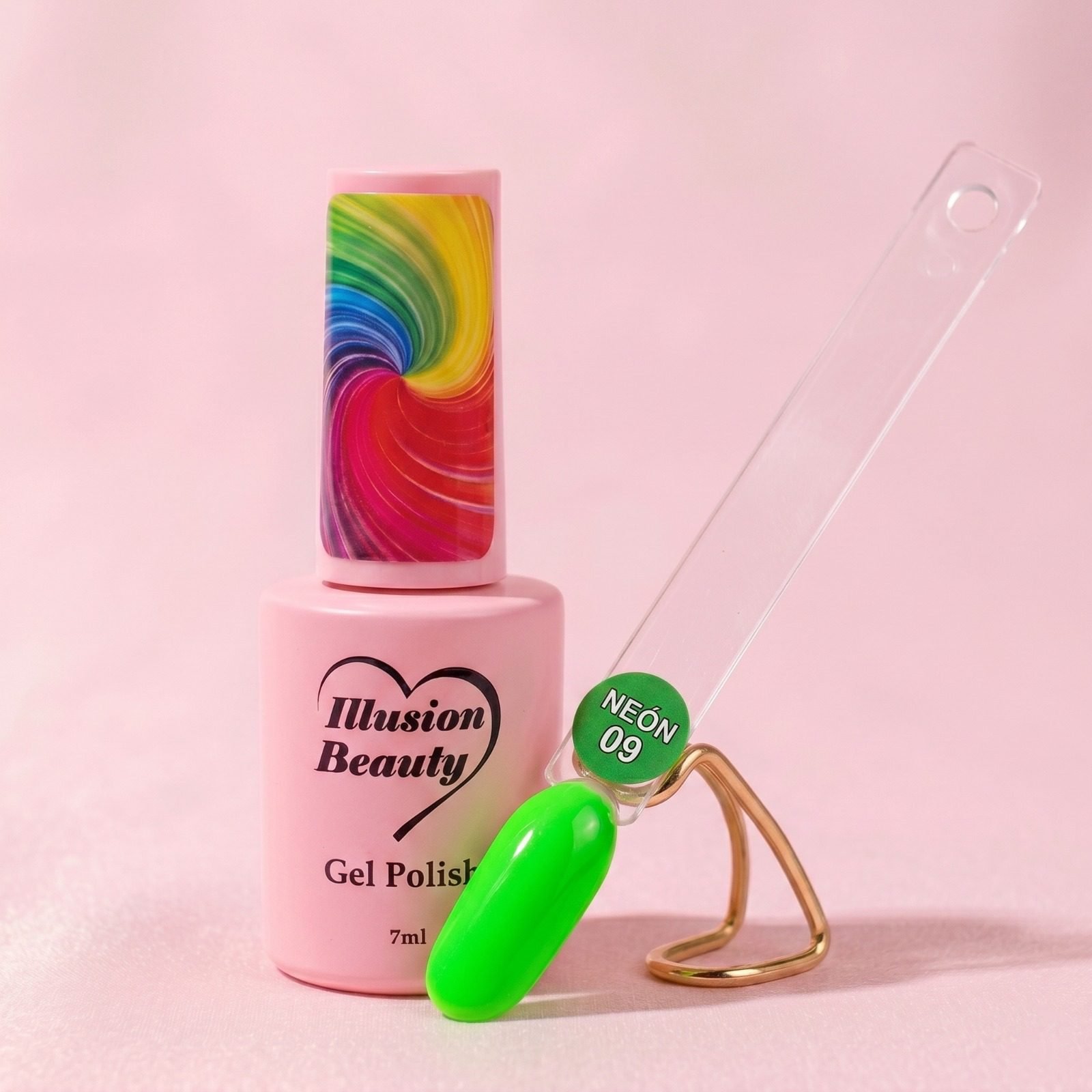 Esmalte semipermanente Neón 09 illusion beauty – Verde Neón (7ml)