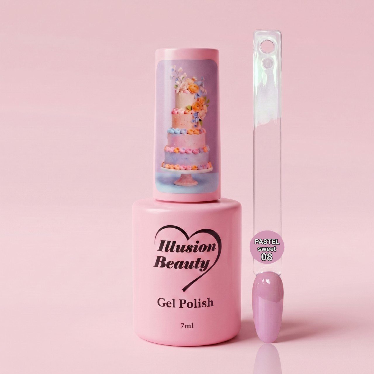 Esmalte Semipermanente Pastel Sweet 08 illusion beauty – Rosa Chicle Pastel (7ml)