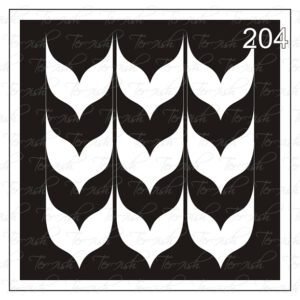 Plantilla para aerografía y diseño de uñas Nº 204