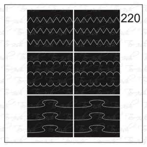 Plantilla para aerografía y diseño de uñas Nº 220
