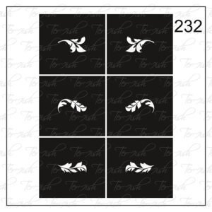 Plantilla para aerografía y diseño de uñas Nº 232
