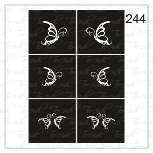 Plantilla para aerografía y diseño de uñas Nº 244