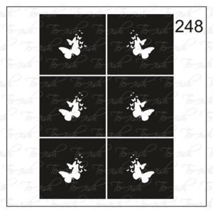 Plantilla para aerografía y diseño de uñas Nº 248