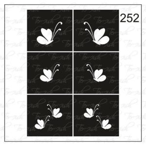 Plantilla para aerografía y diseño de uñas Nº 252