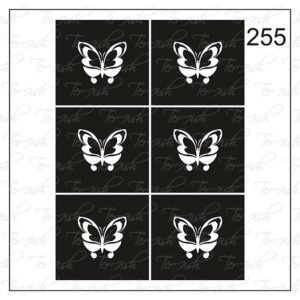 Plantilla para aerografía y diseño de uñas Nº 255
