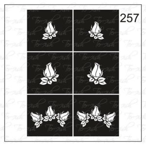 Plantilla para aerografía y diseño de uñas Nº 257