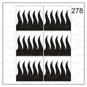 Plantilla para aerografía y diseño de uñas Nº 278