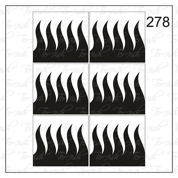 Plantilla para aerografía y diseño de uñas Nº 278