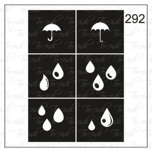 Plantilla para aerografía y diseño de uñas Nº 292