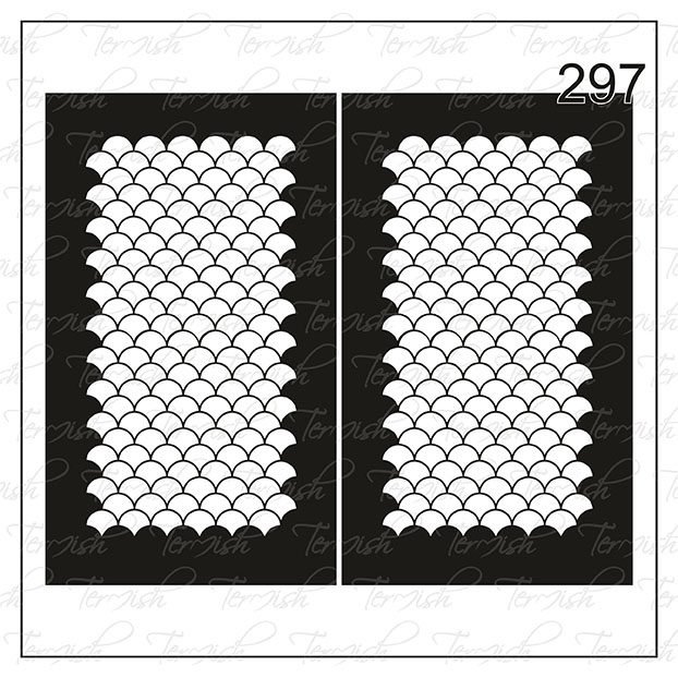 Plantilla para aerografía y diseño de uñas Nº 297