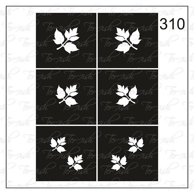 Plantilla para aerografía y diseño de uñas Nº 310