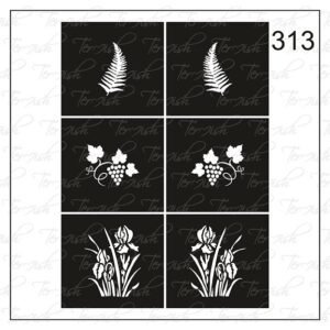 Plantilla para aerografía y diseño de uñas Nº 313