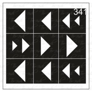 Plantilla para aerografía y diseño de uñas Nº 341