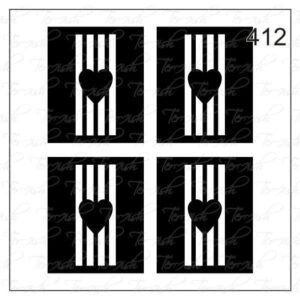 Plantilla para aerografía y diseño de uñas Nº 412