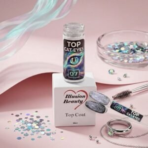 Top CAT EYES 07 – Illusion Beauty – 10ml Finalizador Magnético sin capa pegajosa